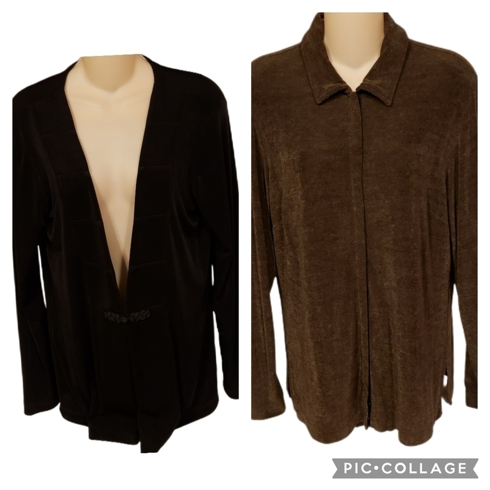 2 Chico's Travelers Size 1 Items -  Tops Jackets